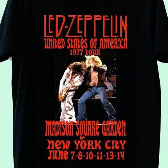 Led Zeppelin 1977 Retro Tour T-Shirt, Rock Band Music Gift for Fans 81 - Picture 2 of 5